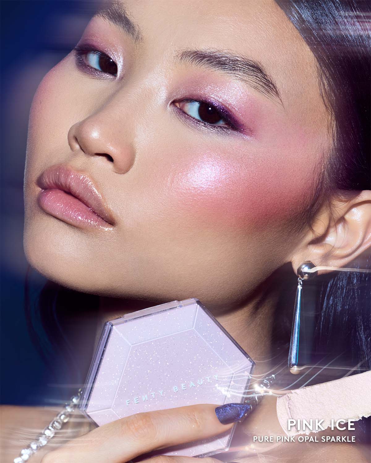 Diamond Bomb All-Over Diamond Veil ââ‚?Pink Ice