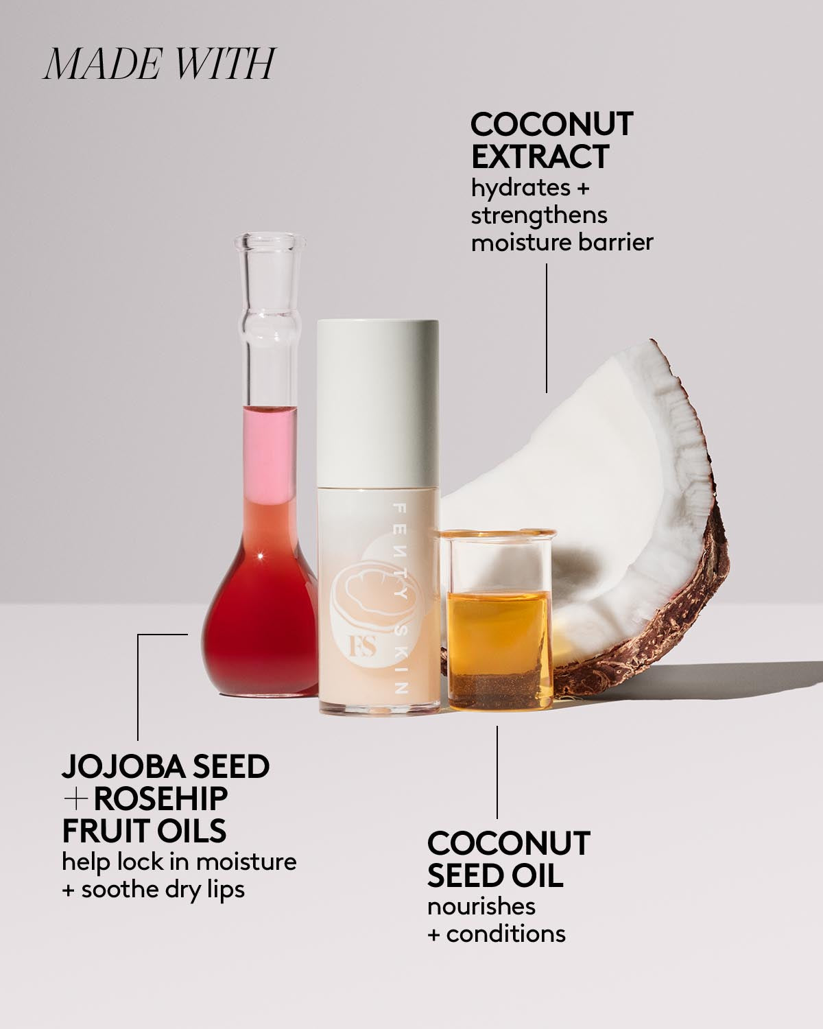 Fenty Treatz Hydrating + Strengthening Lip Oil ââ‚?Coconut